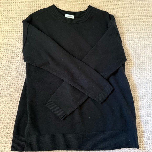 Nordstrom Black Crewneck Sweater | EcoVero Blend | Size M - Picture 4 of 7